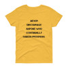 Never discourage anyone who continually makes progress. - Ladies Cotton Short Sleeve T-Shirt Motivational quotes 7814721