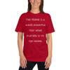 The fridge is a clear example that what matters is on the inside. - Unisex Short Sleeve T-Shirt Funny quotes 7818513
