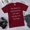 The fridge is a clear example that what matters is on the inside. - Unisex Short Sleeve T-Shirt Funny quotes 7818513