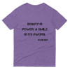 Beauty is power; a smile is its sword. - John Ray - Lightweight Fashion Short Sleeve T-Shirt Motivational quotes 7815132