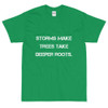 Storms make trees take deeper roots. - Ultra Cotton T-Shirt Motivational quotes 7814715