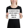 A smooth sea never made a skillful sailor. - Matte Paper Framed Poster Motivational quotes 7814988