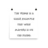 The fridge is a clear example that what matters is on the inside. - Paper Poster Funny quotes 7818779