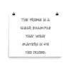 The fridge is a clear example that what matters is on the inside. - Paper Poster Funny quotes 7818779