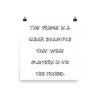 The fridge is a clear example that what matters is on the inside. - Paper Poster Funny quotes 7818779