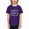 My biggest fear is being in the same place this time next year. - Youth Lightweight Fashion T-Shirt Motivational quotes 7815263