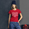 Friends: people who borrow my books and set wet glasses on them. - Ladies Ringspun Fashion Fit T-Shirt Funny quotes 7823246
