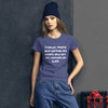 Friends: people who borrow my books and set wet glasses on them. - Ladies Ringspun Fashion Fit T-Shirt Funny quotes 7823246
