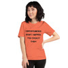 Opportunities don't happen. You create them. - Unisex Short Sleeve Jersey T-Shirt Motivational quotes 7830573