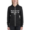 When nothing goes right, go left - Unisex Triblend Lightweight Zip Hoodie Funny quotes 7831894