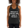 Nobody is perfect. My name is Perfect! - Ladies' Triblend Racerback Tank Funny quotes 7822916