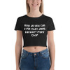 How do you call a pig that does karate? Pork Chop - Women's Crop Tee Funny quotes 7827104