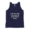 I am not lazy, I am just on save energy mode. - Unisex Soft Tri-Blend Tank Funny quotes 7823717