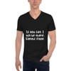 If you fall, I will be there. Signed: Floor. - Unisex Short Sleeve V-Neck Jersey Tee Funny quotes 7828451