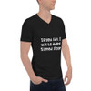 If you fall, I will be there. Signed: Floor. - Unisex Short Sleeve V-Neck Jersey Tee Funny quotes 7828451