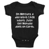 On Mercury, a day lasts 1,408 hours. Just like Monday does on Earth. - Infant Baby Rib Bodysuit Funny quotes 7829314