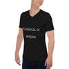 Normal is boring - Unisex Short Sleeve V-Neck Jersey Tee Funny quotes 7828511