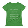 The more you weight, the harder you are to kidnap. Stay safe, eat cake! - Ladies Sheer Scoopneck T-Shirt Funny quotes 7821110
