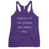 Overpack. It's why suitcases have wheels now. - Ladies Triblend Racerback Tank Funny quotes 7826089