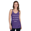 Overpack. It's why suitcases have wheels now. - Ladies Triblend Racerback Tank Funny quotes 7826089
