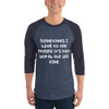 Sometimes I have to tell myself it's not worth the jail time. - Unisex Fine Jersey Raglan Tee Funny quotes 7829027