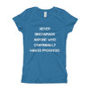 Never discourage anyone who continually makes progress. - Girl's The Princess Tee Motivational quotes 7823484