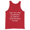 Trust that when the answer is no, there is a better yes down the road. - Unisex Jersey Tank Motivational quotes 7832530