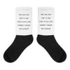 Can we just skip to the part of my life where I travel the world? - Black Foot Socks Funny quotes 7827880