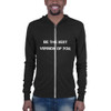 Be the best version of you. - Unisex Triblend Lightweight Zip Hoodie Motivational quotes 7832607