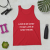 Love is no what yo say. Love is what you do. - Unisex Jersey Tank Motivational quotes 7832175
