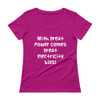 With great power comes great electricity bills! - Ladies Sheer Scoopneck T-Shirt Funny quotes 7821714