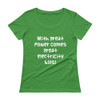 With great power comes great electricity bills! - Ladies Sheer Scoopneck T-Shirt Funny quotes 7821714