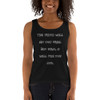 The truth will set you free. But first, it will piss you off. - Ladies Missy Fit Ringspun Tank Top Funny quotes 7821127