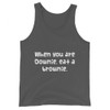 When you are Downie, eat a brownie. - Unisex Jersey Tank Funny quotes 7829736