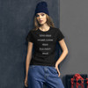 With great power comes great electricity bills! - Ladies Ringspun Fashion Fit T-Shirt Funny quotes 7823032