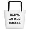 Believe. Achieve. Succeed. - Beach Bag Motivational quotes 7832270