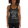 When it all comes down to it, nothing trumps execution. - Gary Vaynerchuk - Women's Tri-Blend Racerback Tank Motivational quotes 7823924