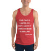 Your time is limited, so don't waste it living someone else's life! - Steve Jobs - Unisex Jersey Tank Motivational quotes 7831598