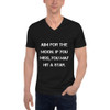 Aim for the moon. If you miss, you may hit a star. - Unisex Short Sleeve V-Neck Jersey Tee Motivational quotes 7829687