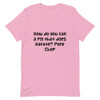 How do you call a pig that does karate? Pork Chop - Unisex Short Sleeve Jersey T-Shirt Funny quotes 7821992
