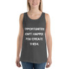 Opportunities don't happen. You create them. - Unisex Jersey Tank Motivational quotes 7831924