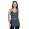 tried being normal once. Worst two minutes of my life. - Ladies Triblend Racerback Tank Funny quotes 7825881