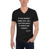 If you haven't tried, how will you ever know if there's any chance? - Jack Ma - Unisex Short Sleeve V-Neck Jersey Tee Motivational quotes 7829908