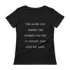 The more you weight the harder you are to kidnap. Stay safe eat cake. - Ladies Sheer Scoopneck T-Shirt Funny quotes 7821688