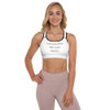 Last name Ever, first name Greatest. - Padded Sports Bra Funny quotes 7817084