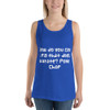 How do you call a pig that does karate? Pork Chop - Unisex Jersey Tank Funny quotes 7830241
