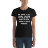 An apple a day keeps anyone away if you throw it hard enough. - Ladies Ringspun Fashion Fit T-Shirt Funny quotes 7822582
