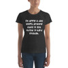 An apple a day keeps anyone away if you throw it hard enough. - Ladies Ringspun Fashion Fit T-Shirt Funny quotes 7822582
