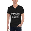How do I feel when there is no Coffee? DEPRESSO. - Unisex Short Sleeve V-Neck Jersey Tee Funny quotes 7828547