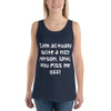 I am actually quite a nice person. Until you piss me off! - Unisex Jersey Tank Funny quotes 7830510